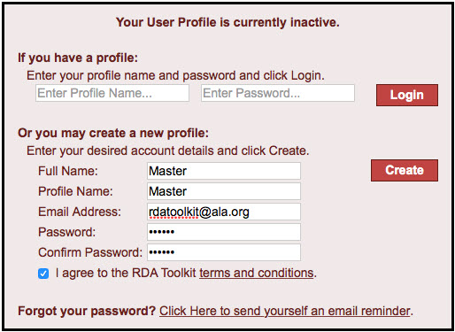 Logging In And Creating Profiles